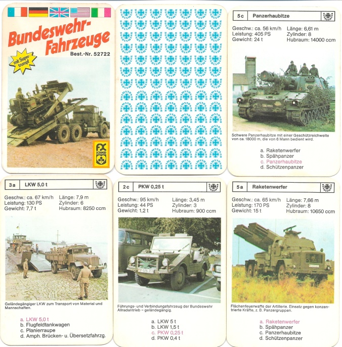 Bundeswehr-Fahrzeuge Quartett mit Supertrumpf